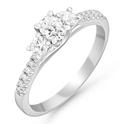 Beaverbrooks Platinum Diamond Three Stone Engagement Ring