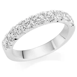 Beaverbrooks Platinum Diamond Half Eternity Ring