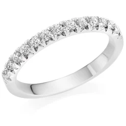 Beaverbrooks Platinum Diamond Half Eternity Ring