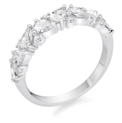 Beaverbrooks Platinum Diamond Half Eternity Ring