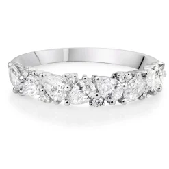 Beaverbrooks Platinum Diamond Half Eternity Ring