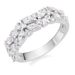 Beaverbrooks Platinum Diamond Half Eternity Ring