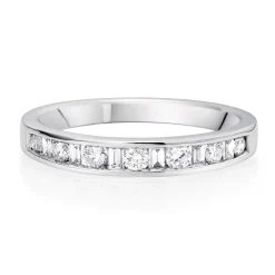 Beaverbrooks Platinum Diamond Half Eternity Ring