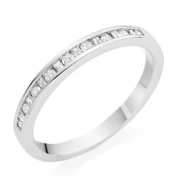 Beaverbrooks Platinum Diamond Half Eternity Ring