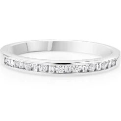 Beaverbrooks Platinum Diamond Half Eternity Ring
