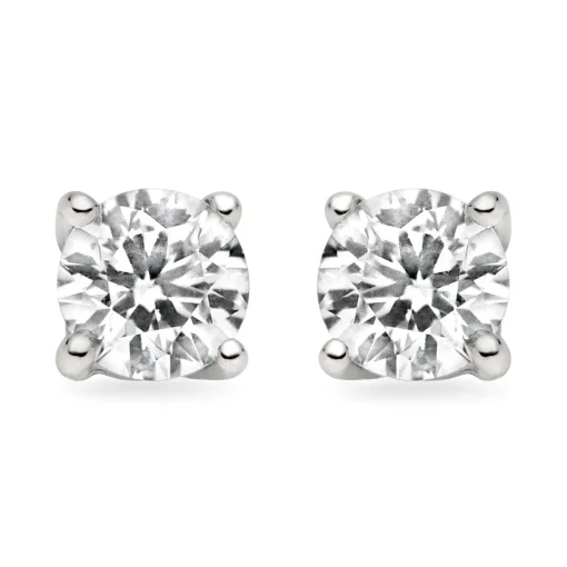 Beaverbrooks Platinum Diamond Stud Earrings