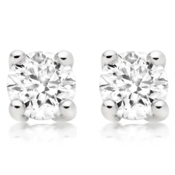 Beaverbrooks Platinum Diamond Stud Earrings