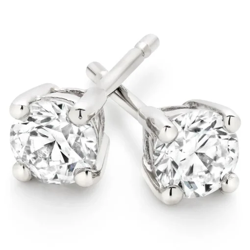 Beaverbrooks Platinum Diamond Stud Earrings