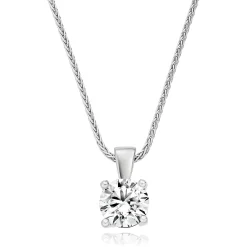 Beaverbrooks Platinum Diamond Solitaire Pendant