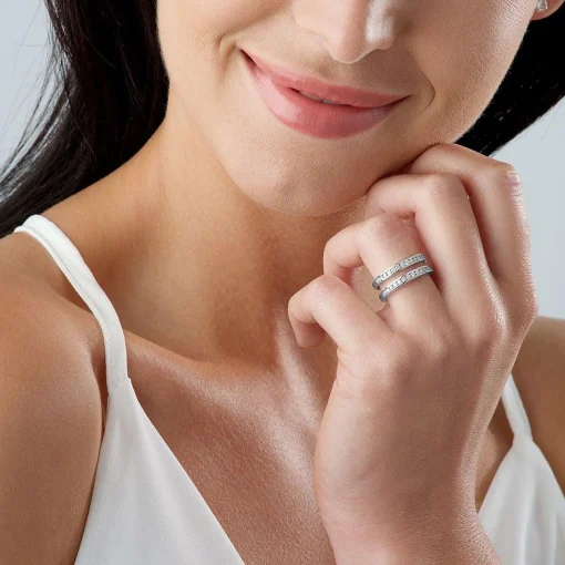 Beaverbrooks Platinum Diamond 7mm Silhouette Ring
