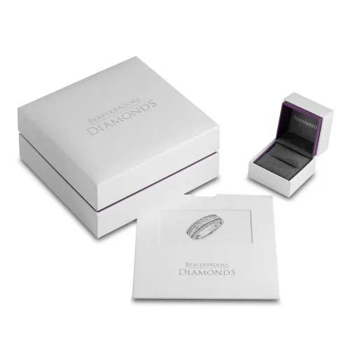 Beaverbrooks Platinum Diamond Ruby Ring