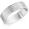 Beaverbrooks Platinum Fancy 6mm Men's Wedding Ring