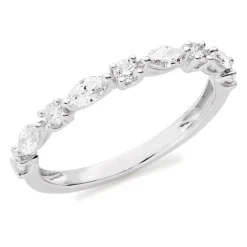 Beaverbrooks Platinum Half Eternity Diamond Ring