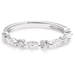 Beaverbrooks Platinum Half Eternity Diamond Ring