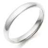 Beaverbrooks Platinum 3mm Court Wedding Ring