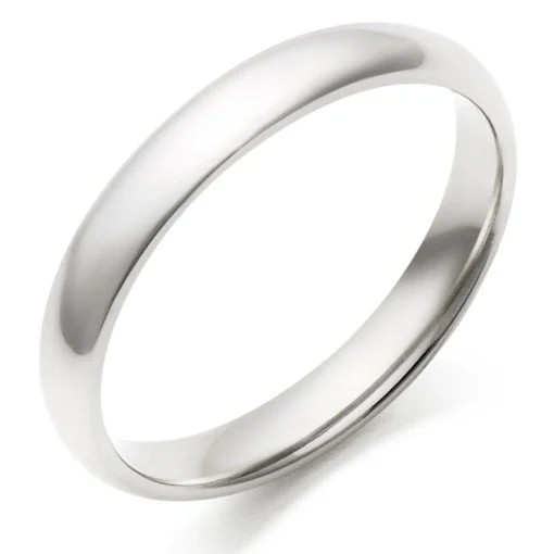 Beaverbrooks Platinum 3mm Court Wedding Ring