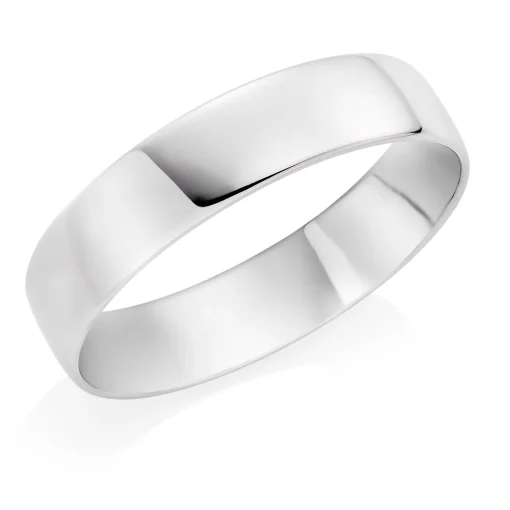 Beaverbrooks Platinum 5mm Men's Wedding Ring