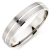 Beaverbrooks Platinum 5mm Brushed Men's Wedding Ring