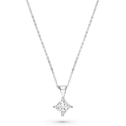 Beaverbrooks Platinum Princess Diamond Pendant