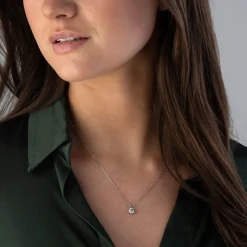 Beaverbrooks Platinum Solitaire Diamond Pendant