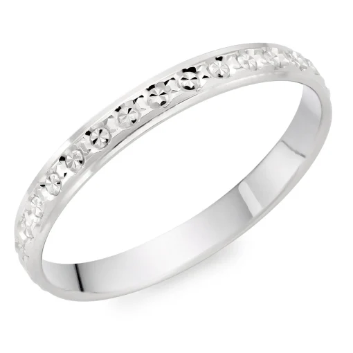 Beaverbrooks Platinum Sparkle Cut Wedding Ring