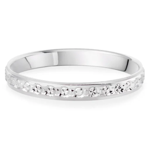 Beaverbrooks Platinum Sparkle Cut Wedding Ring