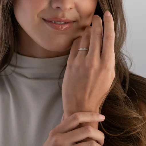 Beaverbrooks Platinum Sparkle Cut Wedding Ring
