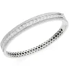 Beaverbrooks Silver Cubic Zirconia Triple Row Bangle