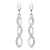 Beaverbrooks Silver Cubic Zirconia Infinity Drop Earrings