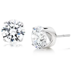Beaverbrooks Silver Cubic Zirconia Stud Earrings