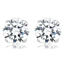 Beaverbrooks Silver Cubic Zirconia Stud Earrings