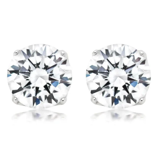 Beaverbrooks Silver Cubic Zirconia Stud Earrings