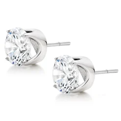 Beaverbrooks Silver Cubic Zirconia Stud Earrings