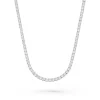 Beaverbrooks Silver Cubic Zirconia Tennis Necklace