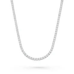 Beaverbrooks Silver Cubic Zirconia Tennis Necklace