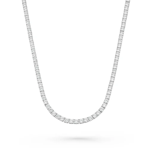 Beaverbrooks Silver Cubic Zirconia Tennis Necklace