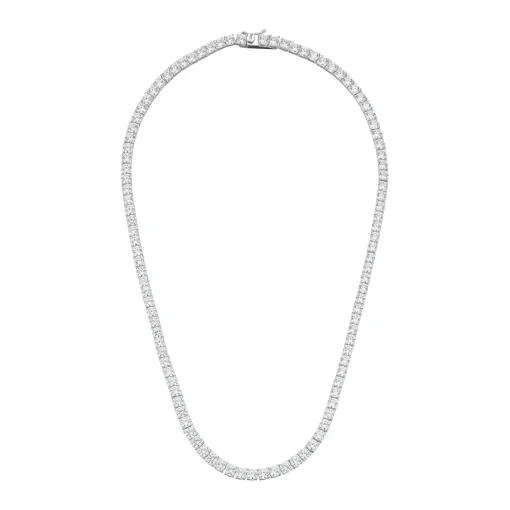 Beaverbrooks Silver Cubic Zirconia Tennis Necklace