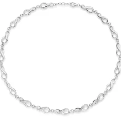 Beaverbrooks Silver Cubic Zirconia Infinity Necklace