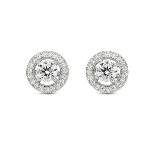 Beaverbrooks Silver Cubic Zirconia Stud Earrings