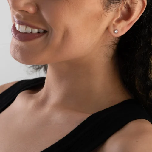 Beaverbrooks Silver Cubic Zirconia Stud Earrings