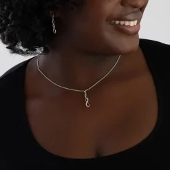 Beaverbrooks Silver Cubic Zirconia Infinity Pendant and Earrings Set
