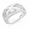 Beaverbrooks Silver Cubic Zirconia Infinity Ring