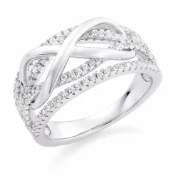 Beaverbrooks Silver Cubic Zirconia Infinity Ring