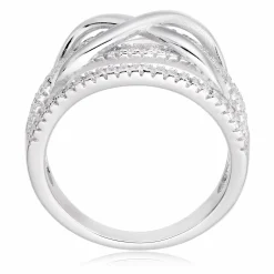 Beaverbrooks Silver Cubic Zirconia Infinity Ring