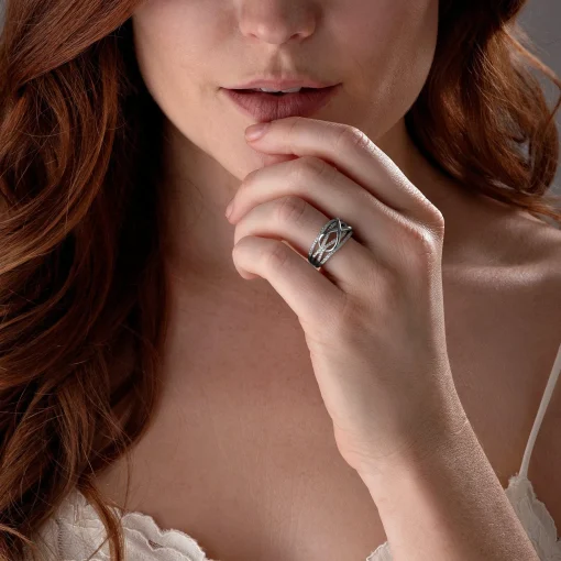 Beaverbrooks Silver Cubic Zirconia Infinity Ring