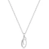 Beaverbrooks Silver Cubic Zirconia Initial O Pendant