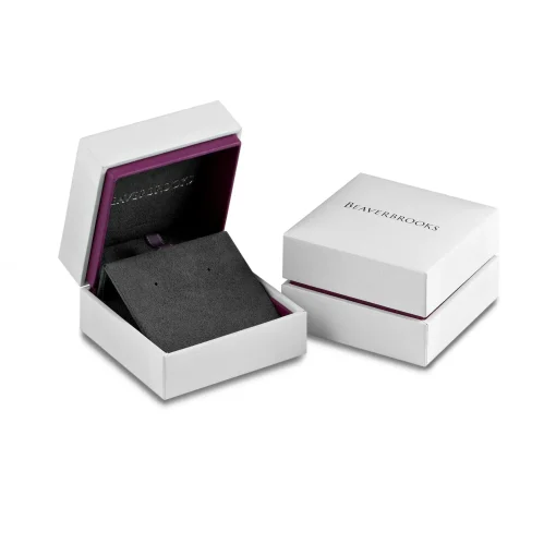 Beaverbrooks Silver Cubic Zirconia Twist Stud Earrings