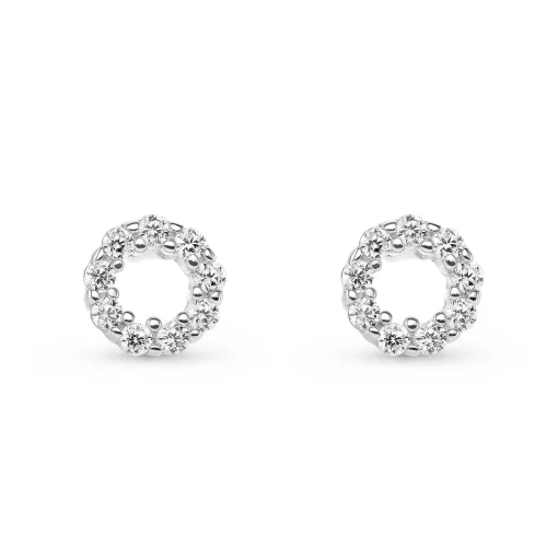 Beaverbrooks Silver Cubic Zirconia Stud Earrings