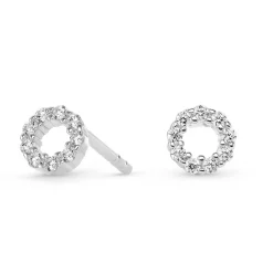Beaverbrooks Silver Cubic Zirconia Stud Earrings