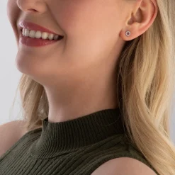 Beaverbrooks Silver Cubic Zirconia Stud Earrings